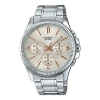 Casio Steel Belt Waterproof Business Style Men Quartz Mens White Analog