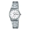 Casio Steel Bracelet Water Resistant Quartz Waterproof White Analog In Silver