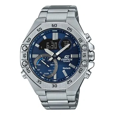 Casio Tooth Waterproof Edifice Sports Sapphire Crystal Quartz Solar Powered Mens Blue Analog/digital