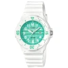 Casio Ue Resin Band Waterproof Green Peppermint Green Analog In White