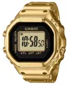 Casio Unisex Digital Gold-tone Stainless Steel Ring Watch, 19.5mm In Gold