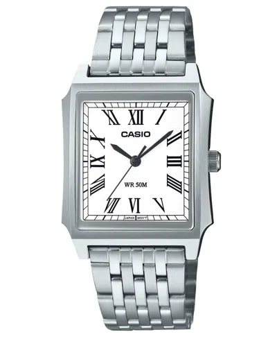 Casio Unisex Japanese Quartz Analog Silver-tone Stainless Steel Watch 31.5mm