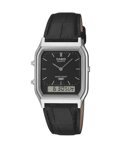 Casio Unisex Japanese Quartz Analog-digital Watch 45.4mm In Black
