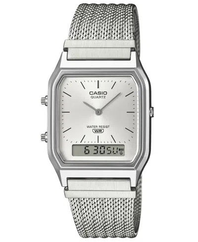 Casio Unisex Japanese Quartz Silver-tone Watch 29.8mm