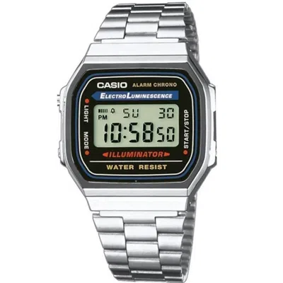 Casio Unisex Watch  A168w-1 Black Silver ( 36 Mm) Gbby2 In Metallic
