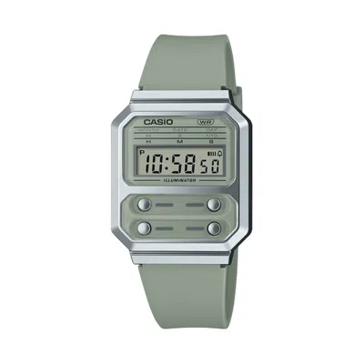 Casio Unisex Watch  F100 Tribute - Sage Green ( 40 Mm) Gbby2 In Metallic