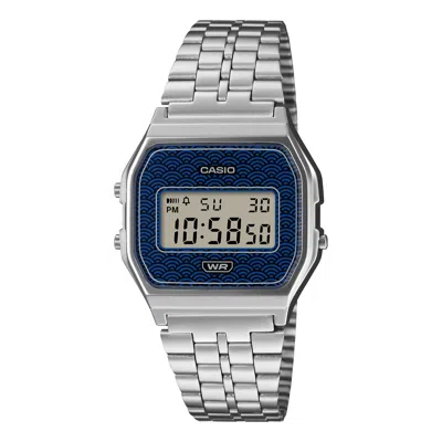 Casio Vintage A159 Series 'silver Blue' In Metallic
