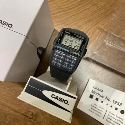 Pre-owned Casio Vintage  Dbc-30-1 Databank 30 Rare Calculator Watch 90's In Silver