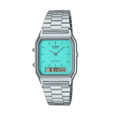 Casio Vintage Quartz Analog-digital Unisex Watch Aq230a-2a2vt In Turquoise
