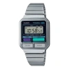Casio Vintage Waterproof Stainless Steel Strap 'silver' In Metallic