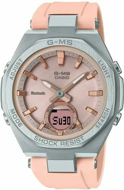 Pre-owned Casio Watch Baby-g G-ms Bluetooth Solar Msg-b100-4ajf Ladies Pink