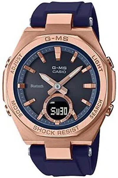 Pre-owned Casio Watch Baby-g G-ms Bluetooth Sora Msg-b100g-2ajf Ladies Blue From Japan