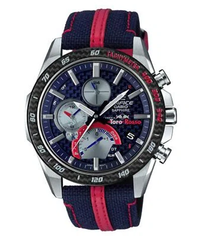 Pre-owned Casio Watch Edifice Scuderia Toro Rosso Limited Edition Eqb-1000tr-2ajr Men...