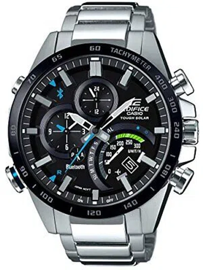 Pre-owned Casio Watch Edifice Smartphone Link Eqb-501xdb-1ajf Silver
