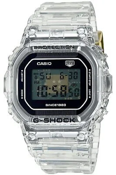 Pre-owned Casio Watch G-shock 40th Anniversary Clear Remix Dw-5040rx-7jr Men's Clear In Limited Model (40th Anniversary Clear Remix Series) / Dw-5000 (me