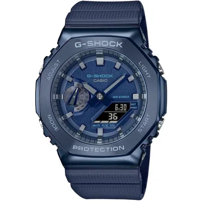 Pre-owned Casio Watch G-shock Metal Covered Gm-2100b-3ajf Men's Green Eu In Blue