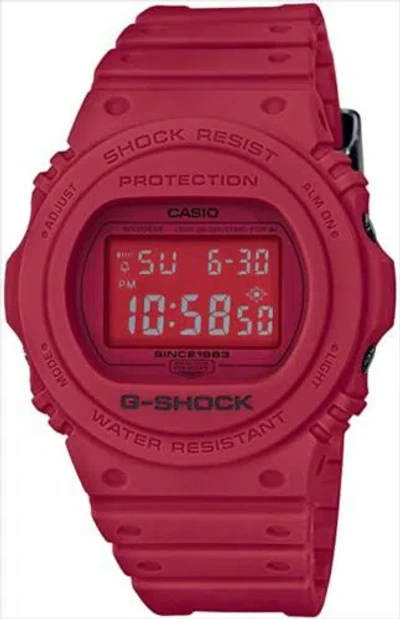 Pre-owned Casio Watch G-shock Red Out Dw-5735c-4jr Men's 35th Anniversary
