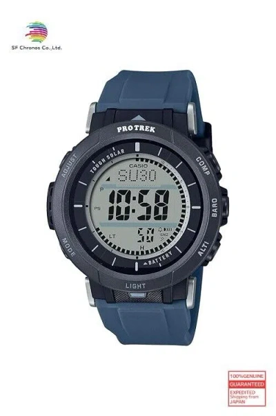 Pre-owned Casio Watch Pro Trek Solar Prg-30-2jf Navy