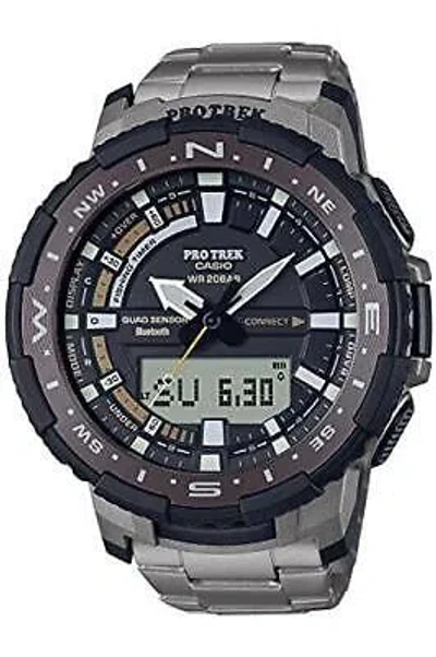 Pre-owned Casio Watch Protrek Angra Line Smartphone Link Prt-b70t-7jf Men's Gray