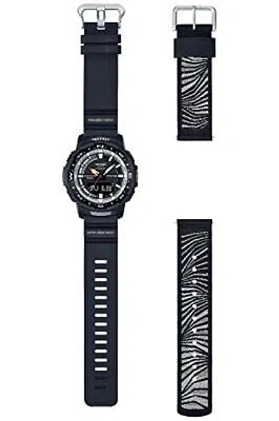 Pre-owned Casio Watch Protrek Angra Line Smartphone Ring Prt-b70be-1jr Men's Black