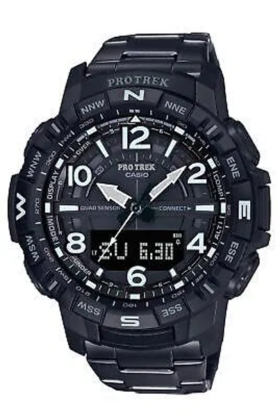 Pre-owned Casio Watch Protrek Climber Line Prt-b50yt-1jf Men's Black In All Black