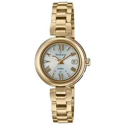Pre-owned Casio Watch Sheen Radio Controlled Model Titanium Series Shw-7100tg-7ajf Ladies