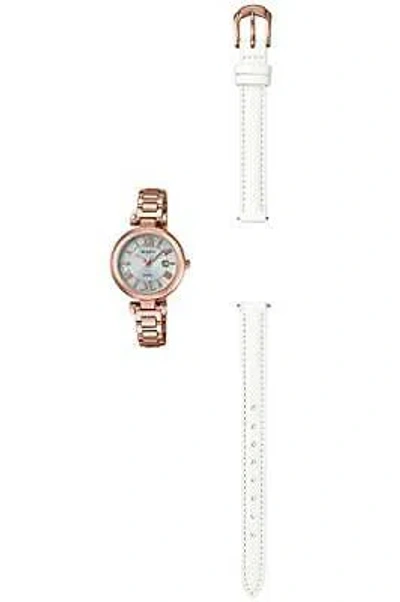 Pre-owned Casio Watch Sheen Solar With Replacement Band Shs-4502ltd-7ajr Women's Pink