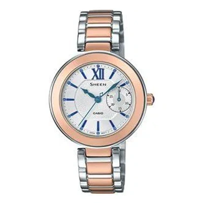 Casio Waterproof Analog Sheen White In Gold