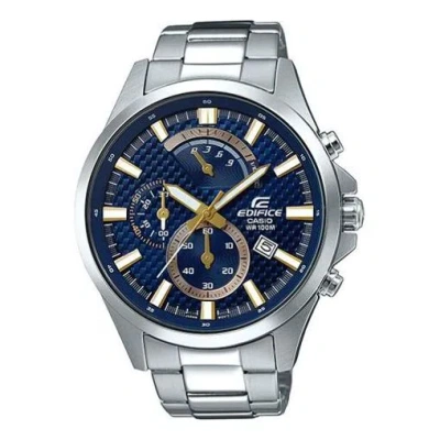 Casio Waterproof Edifice Mens Silverwhite Analog In Metallic