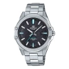 Casio Waterproof Edifice Sapphire Crystal Mens Black Analog In Metallic