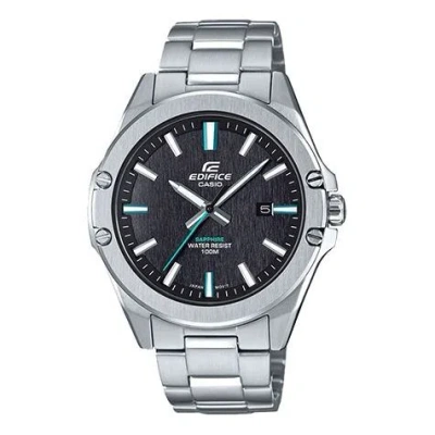 Casio Waterproof Edifice Sapphire Crystal Mens Black Analog In Metallic