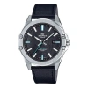 Casio Waterproof Edifice Sapphire Crystal Quartz Mens Black Analog In Blue