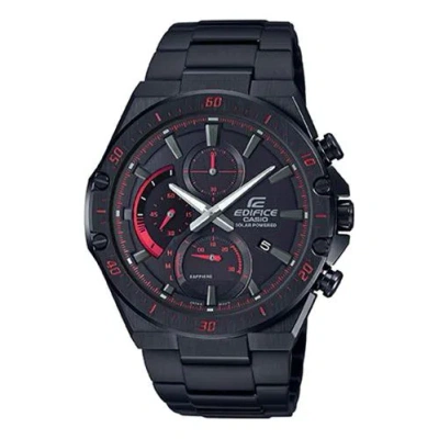Casio Waterproof Edifice Sapphire Crystal Solar Powered Limited Edition Mens Black Analog