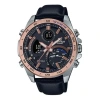 Casio Waterproof Edifice Solar Powered Mens Black Analog/digital Combo