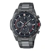 Casio Waterproof Edifice Solar Powered Sports Sapphire Crystal Stainless Steel Strap Mens Black Anal In Metallic