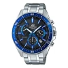 Casio Waterproof Edifice Stainless Steel Strap Mens Blue Analog