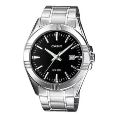 Casio Waterproof Fashion Stylish Analog Watch 'black Silver Metallic'