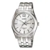 Casio Waterproof Fashion Stylish Analog Watch 'white Silver Metallic'