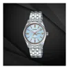 Casio Waterproof Light Blue Analog In Silver