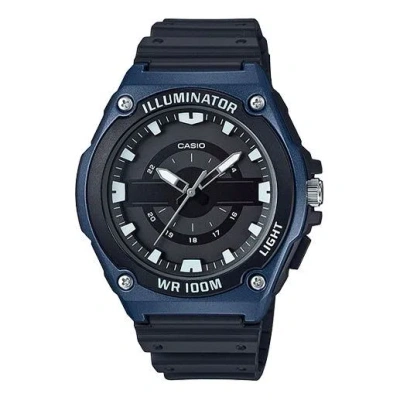 Casio Waterproof Mens Blueblack Analog In Multi