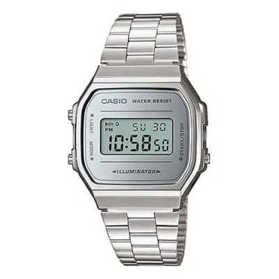 Casio Waterproof Mens Silverwhite Digital