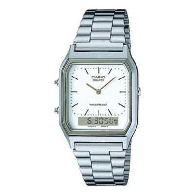 CASIO CASIO WATERPROOF MENS WHITE ANALOG/DIGITAL COMBO