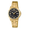 Casio Waterproof Quartz Gold/ Black Analog