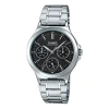 Casio Waterproof Quartz Silver/ Black Analog