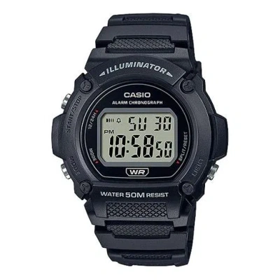Casio Waterproof Quartz Sports Mens Black Digital In Blue
