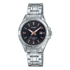 Casio Waterproof Quartz Unisex Black Analog In Metallic