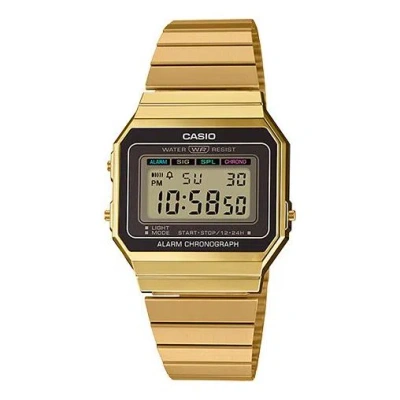 Casio Waterproof Quartz Unisex Black/gold Digital