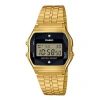 Casio Waterproof Quartz Unisex Mens Gold Digital