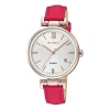 Casio Waterproof Sheen Quartz Sapphire Crystal Red Analog In Pink