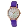 Casio Waterproof Sheen Sapphire Crystal Purple Analog